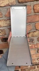 Vintage Metal Aluminum Clipboard Storage Form Holder Flip Top Clip Small