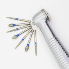 100 Pcs Dental Diamond Burs SR-11EF FG 1.6mm for High Speed Handpiece 10Pcs/Pack