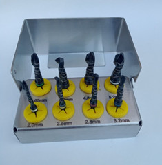 Dental Implant Drills Kit 8 Pcs Set Titanium Coated Black Surgical Tools NEW CE