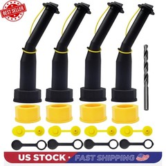 4 Pack Gas Can Spout Replacement Kit Universal Leakproof Black