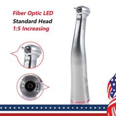 Dental 1:5 LED Fiber Optic Contra Angle Handpiece Standard Fit NSK Ti-MAX X95L 2