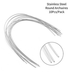 10pcs/pack Dental Orthodontic Form Arch wire Stainless Steel S.S Round Natural