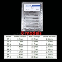 5 Pcs/Pack Dental RA Round Carbide Bur For Slow Speed Latch Type RA 1#-8# Choose
