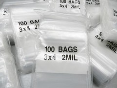 3×4 White Block Reclosable Bags 2mil Writeable 3x 4″ Poly Baggies 1000 Pcs