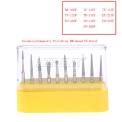 Dental Diamond Burs FG1.6mm Tooth Drill FG101-FG117 Fit for High Speed Handpiece