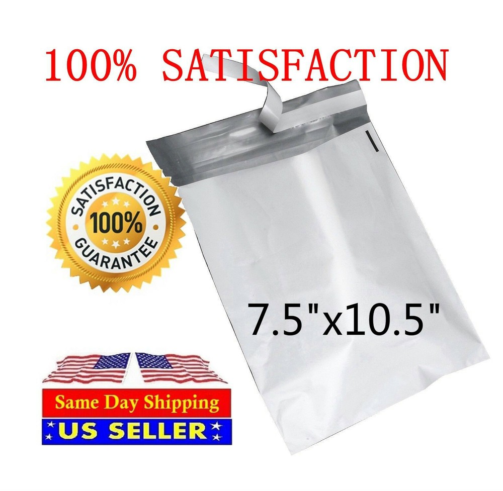 1000 7.5X10.5 Poly Mailer Self Sealing Shipping Waterproof Bags – ST ShipMailers