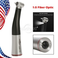 Dental 1:5 Increasing High Speed Fiber Optic LED Contra Angle Handpiece abdent