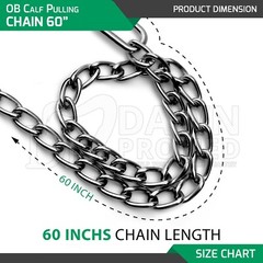 8 Pcs Calf Puller 65″ OB Chain 30″ 45″ 60″ With 3 Handles & Carrying Bag Set