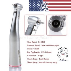 Dental 1:5 Increasing Contra Angle Optic LED Handpiece Fit for Electric Motor sk