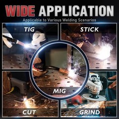 True Color Weld Hood Auto Darkening Welding Helmet TIG MIG ARC, with Fan&Light