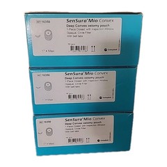 3X Coloplast SenSura Mio 16350 Deep Convex 1PC Closed End Ostomy Pouches EXP26
