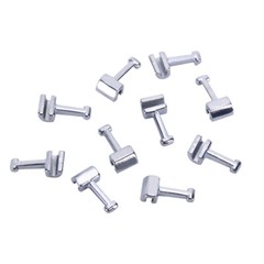 5x Dental Orthodontic Crimpable Hook Long type Elastic Lined 10 pcs/pack AZDENT