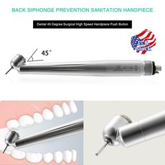 NSK Style Dental 45 Degree Surgical High Speed Handpiece Push Button 4 Holes OR
