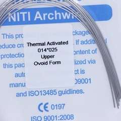 1×Dental Orthodontic Niti Thermal Activated Rectangular Arch Wires 14×25 Upper