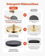 4-8 Pcs Gold Stanchion Post 2/3/4/6 Ropes/Belts Sand Injection Hollow Base
