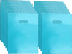 Plastic Bags 1000 Blue Shopping Merchandise Die Cut Handles 9 x 12″ Diecut