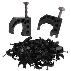 50 Pack 1/2″ Half Clamps JHook with Screws, PEX Clips JClamp for Tubing Pipe …