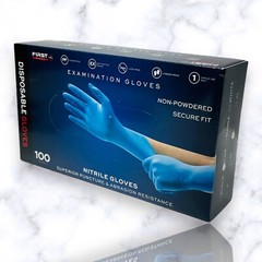 First Glove Blue Nitrile Examination Gloves 3 Mil, Latex Free | Large | 1000