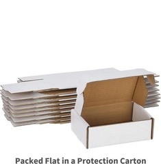 100 Pack 7x5x2 White Corrugated Shipping Mailer Packing Box Boxes 7″ x 5″ x 2″