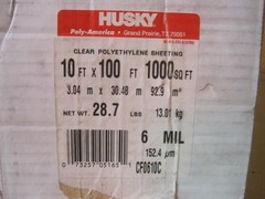 NEW Poly-America 610C Clear Husky 6-Mil Low Density Plastic Sheeting 10′ X100′