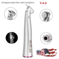 Dental 1:4.2 Increasing Handpiece 45 Degree Fiber Optic Electric Contra Angle de