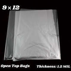 9×12 Clear Plastic Bags Packing Shipping Lay Flat Open Top Poly Baggie 1.2 Mil