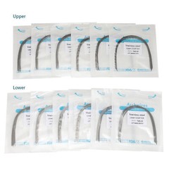 10 Pcs/pack Dental Orthodontic Stainless Steel Round/Rectangular Arch Wire Ovoid