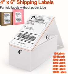 1000 labels 4×6 Fanfold Direct Thermal Shipping Labels Perforated Zebra & Rollo