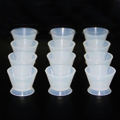 12 pcs Dental Flexible Silicone Dappen Bowl Dish Mixing Cup White 7ml 20ml 40ml