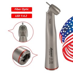 Dental LED Handpiece 1:4.2 Contra Angle 45° LED Fiber Optic Turbine Inner UPS