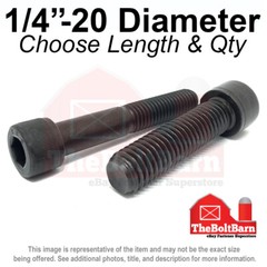 1/4″-20 Allen Socket Head Alloy Cap Screws Bolts Black Oxide COARSE (Pick Size