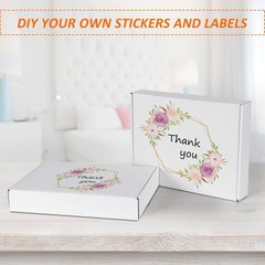 White Corrugated Mailers 12x9x2″ Shipping Packing Boxes Set of 25, Cardboard Box