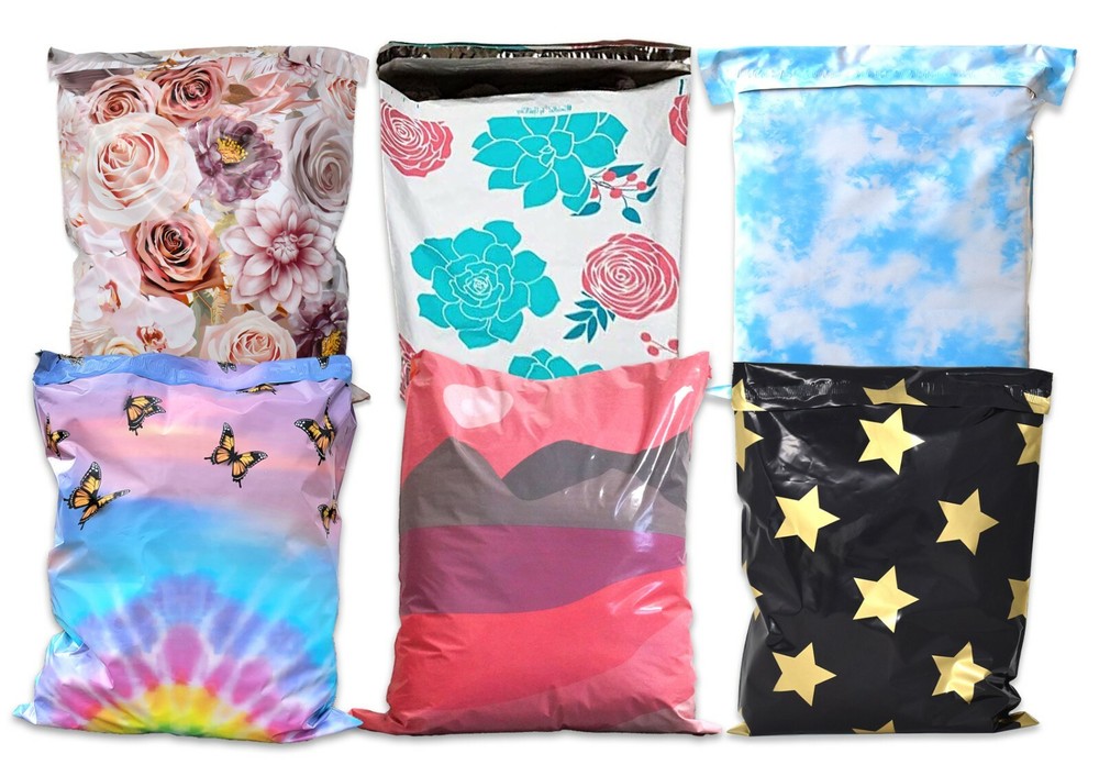 19×24 Poly Mailers, X Large Shipping Bags, Big, Designer Mailing Envelope Combo
