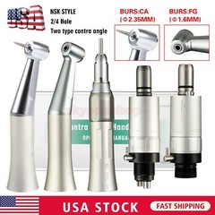 FG1.60mm/CA2.35mm Dental Slow Speed Contra Angle Handpiece Straight 2H/4H F2