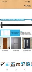 IRONWALLS Door Push Bar Panic Exit Device Aluminum w/ Handle Lever, Black 32-47”
