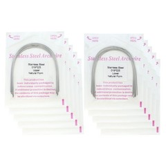 100pcs Orthodontic Archwire Stainless Steel Brace Wires Natural Round Rectanglar