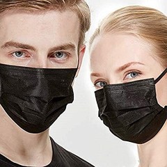 NNPCBT 100PCS 3 Ply Black 1 Count (Pack of 100), Adult-100 Pack-black