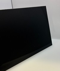 Acrylic Plexiglass Sheet – 1/2″ Thick – Black Opaque (#2025) – 4″ x 4″