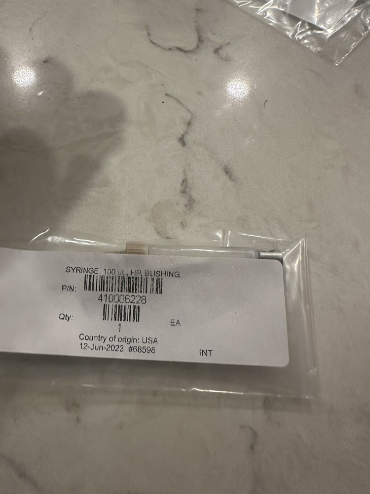 NEW!! Waters HPLC Syringe 100ul HP Brushing p/n: 410006228