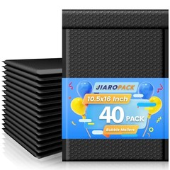 40pc Black Bubble Mailers 12×16 Large Padded Envelopes 12×15 Bubble Mailing Bag