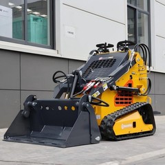 Mini Skid Steer Loader 24HP 4-in-1 Bucket 3-Stage Pump Hydraulic System 2026 New