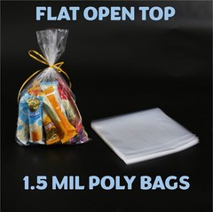 7×18″ Clear Poly Bags Lay-Flat Open Top End 1.5-Mil Case LDPE Plastic Packaging