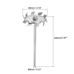 1Pcs 7.87″ Stirring Rod 304 Stainless Steel w 3.15″ ID Disc for Lab
