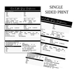 Real Estate Buyer Seller Questionnaire Agent Forms Open House 50 Pack