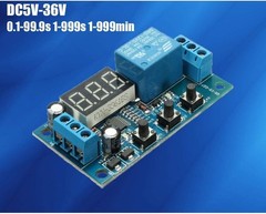 Adjustable DC 12V Time Delay Relay Module with LED Display, 0.1 Sec to 999 Min