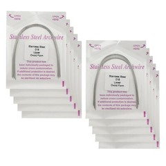 100PCS Orthodontic Stainless Steel Arch Wire Ovoid Form Round Rectangular Squre