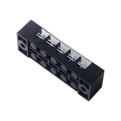 5 sets 600V 15A Dual Row 8 Position Screws Terminal Electric Barrier Strip Block