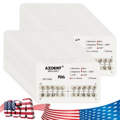 AZDENT Dental Orthodontic Brackets Braces Metal Mini Roth.022 Hooks 345
