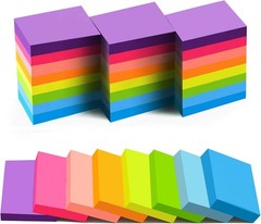 Colorful 1.5×2 Inch Sticky Notes – 24 Pads, Perfect for Office, Home, & School