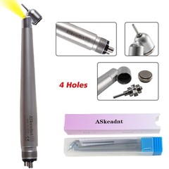 NSK Style Dental LED 45° Degree Surgical High Speed Handpiece Push Button 4 Hole
